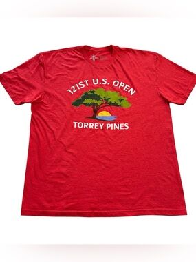 121st US Open Torrey Pines Golf T-Shirt Men's 2XL Official Licensed Gray 2021